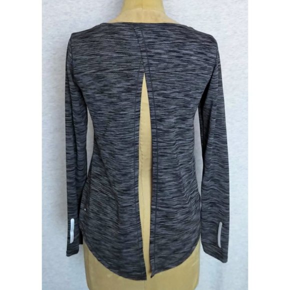 Zyia Ash Split Back Long Sleeve - Charcoal / Black - Picture 7 of 9